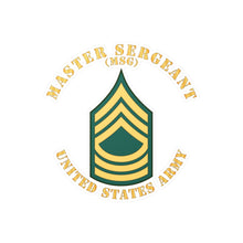 Load image into Gallery viewer, Kiss-Cut Vinyl Decals - Army - Master Sergeant - MSG - Flat X 300