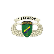 Load image into Gallery viewer, Kiss-Cut Vinyl Decals - Army - USACAPOC Wings with Wing Tab