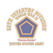 Load image into Gallery viewer, Kiss-Cut Stickers - Army - SSI - 55th Infantry Division - WWII - Phantom Division - US Army X 300