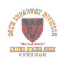 Load image into Gallery viewer, Kiss-Cut Stickers - Army - SSI - 86th Infantry Division - Blackhawk Division - US Army Veteran X 300