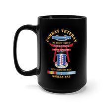 Load image into Gallery viewer, Black Mug 15oz - Army - Combat Veteran - 187th Infantry Regiment - Torii, Rakkasans, Let Valor Not Fail, English, Latin w CIB w KOREA SVC X 300