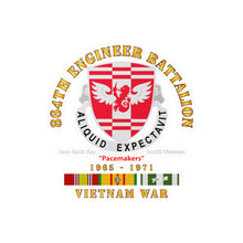 Load image into Gallery viewer, Kiss-Cut Vinyl Decals - Army - 864th Engineer Bn - 1965 - 1971 w VN SVC