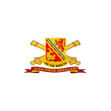 Load image into Gallery viewer, Kiss-Cut Vinyl Decals - Army - 37th Field Artillery w Br - Ribbon