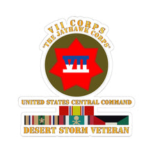 Load image into Gallery viewer, Kiss - Cut Stickers - Army - VII Corps - US Central Command - Desert Storm Veteran