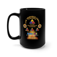 Load image into Gallery viewer, Black Mug 15oz - 5th Armored Group - Camp Hood, TX w Fire - w 758, 761, 784th Tank Bn SSI w DUI - AM SVC X 300