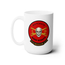 Load image into Gallery viewer, White Ceramic Mug 15oz - Army - C Co 16th Cavalry Regiment Aero Scouts - Vietnam - SSI ONLY X 300