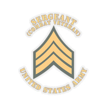 Load image into Gallery viewer, Kiss-Cut Stickers - Army - Sergeant - SGT - Combat Veteran - Flat X 300