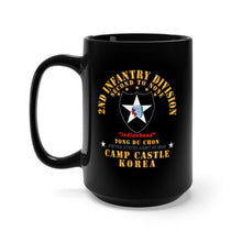 Load image into Gallery viewer, Black Mug 15oz - Army - 2nd Infantry Div - Camp Castle, Korea - Tong Du Chon X 300