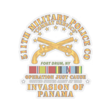 Load image into Gallery viewer, Kiss-Cut Stickers - Just Cause - 511th Military Police Co - Ft Drum, NY w Svc Ribbons