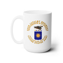Load image into Gallery viewer, White Ceramic Mug 15oz - Army - COA - 26th Cavalry Regiment (Philippine Scouts) - Our Strength