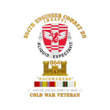 Load image into Gallery viewer, Kiss-Cut Vinyl Decals - Army - 864th Eng Cbt Bn w Eng Br - COLD SVC