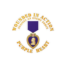 Load image into Gallery viewer, Kiss-Cut Vinyl Decals - Wounded in Action - Purple Heart - Against Enemy X 300