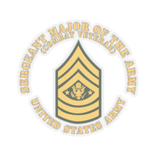 Load image into Gallery viewer, Kiss-Cut Stickers - Army - Sergeant Major of the Army - SMA - Combat Veteran - Flat X 300