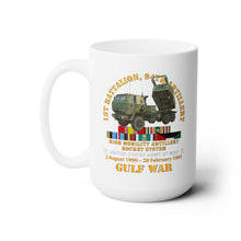 Load image into Gallery viewer, White Ceramic Mug 15oz - Army - Gulf War Vet w 1st Bn 94th Artillery