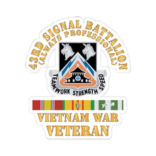 Load image into Gallery viewer, Kiss - Cut Stickers - Army - 43rd Signal Battalion - Vietnam War Veteran - DUI w VN SVC X 300
