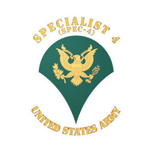 Load image into Gallery viewer, Kiss-Cut Vinyl Decals - Army - Enlisted - SPEC 4 - Specialist 4 - Std - X 300