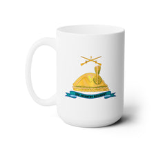 Load image into Gallery viewer, White Ceramic Mug 15oz - Army - 3rd Infantry Regiment w Br - Ribbon