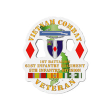 Load image into Gallery viewer, Die-Cut Magnets - Army - Vietnam Combat Vet - 1st Bn 61st Infantry - 5th Inf Div SSI