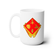 Load image into Gallery viewer, White Ceramic Mug 15oz - Army - 45th Division Artillery wo Txt