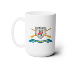 Load image into Gallery viewer, White Mug 15oz - Army - 5th Infantry Regiment - DUI w Br - Ribbon