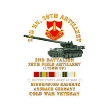 Load image into Gallery viewer, Kiss-Cut Vinyl Decals - Army - 2nd Bn 28th Artillery - 175mm - Hindenburg Ansbach Germany w COLD SVC
