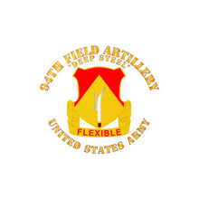 Load image into Gallery viewer, Kiss-Cut Vinyl Decals - Army - 94th Field Artillery Regiment - Deep Steel