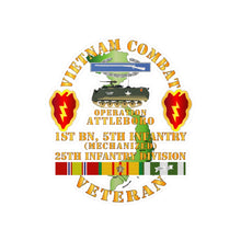 Load image into Gallery viewer, Kiss-Cut Vinyl Decals - Army - Vietnam Combat Vet w 1st Bn 5th Inf - 25th Inf Div - Operation Attleboro w VN SVC