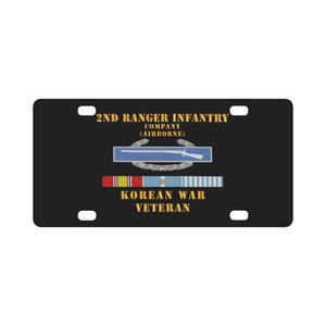 2nd Ranger Infantry Company (Airborne) w CIB w KOREA SVC x 300 Classic License Plate