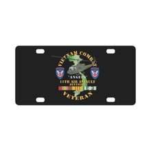Load image into Gallery viewer, Army - Vietnam Combat Air Assault Veteran w 11th Air Aslt Div SSI - Angels X 300 Classic License Plate