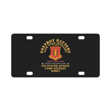 Load image into Gallery viewer, Foxtrot Battery, 26th Field Artillery (TAB) - DUI - Camp Stanley - Korea X 300 Classic License Plate