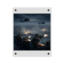Load image into Gallery viewer, Acrylic Wall Art Panel - Night Air Assault by Army Rangers