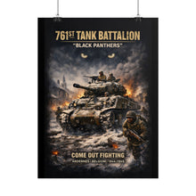 Load image into Gallery viewer, Rolled Posters - 761st Tank Battalion in action - Honoring the 761st Tank Battalion