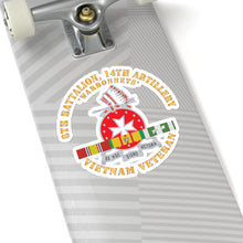 Load image into Gallery viewer, Kiss-Cut Stickers - 6th Battalion, 14th Artillery Regiment - DUI - Warbonnets - VN SVC BAR - Top X 300