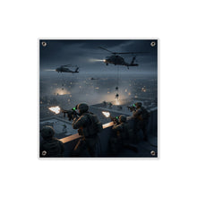 Load image into Gallery viewer, Acrylic Wall Art Panel - Night Air Assault by Army Rangers