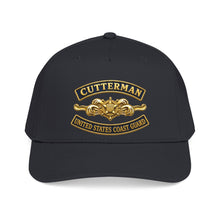 Load image into Gallery viewer, Mid Profile Baseball Cap - USCG - Cutterman - Officer w txt - 3D - Enhanced