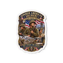Load image into Gallery viewer, Die-Cut Magnet - Japanese American WWII Soldiers - 3D - Enhanced