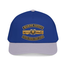 Load image into Gallery viewer, Mid Profile Baseball Cap - USCG - Marine Safety - Auxiliary w txt - 3D - Enhanced