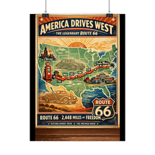 Load image into Gallery viewer, Posters - Route 66 - America Drives West