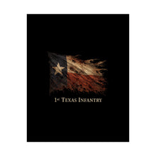 Load image into Gallery viewer, Matte Poster - 1st Texas Infantry in the cornfield - Tattered Texas pride in battle - Left