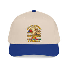 Load image into Gallery viewer, Mid Profile Baseball Cap - Army - Gulf War Combat - 1st Armored Divi - Old Ironsides - Veteran - Map w GULF SVC - 3D - Enhanced