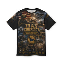 Load image into Gallery viewer, Iran Conflict Military Tribute Tee – "Strength Through Resolve, Honor Through Service"