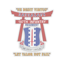 Load image into Gallery viewer, Kiss-Cut Stickers - Army - 187th Infantry Regiment - Torii, Rakkasans, Let Valor Not Fail, English, Latin X 300