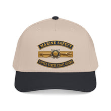 Load image into Gallery viewer, Mid Profile Baseball Cap - USCG - Marine Safety - Auxiliary w txt - 3D - Enhanced