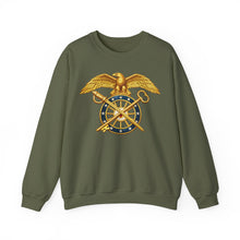 Load image into Gallery viewer, Crewneck Sweatshirt - Quartermaster Corps Branch Insignia - 3D - Enhanced