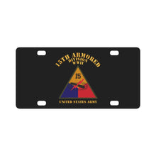 Load image into Gallery viewer, Army - SSI - 15th Armored Division - WWII - US Army X 300 Classic License Plate