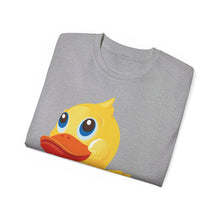 Load image into Gallery viewer, Unisex Ultra Cotton Tee - Yellow Rubber Duck - Oblique Left Front X 300