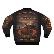 Load image into Gallery viewer, Men's Bomber Tribute Jacket (AOP) - 1st Battalion, 75th Artillery, 8 INCH, SP, Grafenwohr, Warner Barracks, Bamberg, Germany, Cold War Veteran