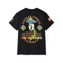 Load image into Gallery viewer, Unisex Ultra Cotton Tee - Vietnam Combat Infantry Veteran, 1st Battalion, 35th Infantry Regiment with CIB - Vietnam Service RIbbons