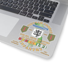 Load image into Gallery viewer, Kiss-Cut Stickers - Army - Vietnam Combat Infantry w Alpha Company, 2nd Bn 28th Inf 1st Inf Div SSI TET Offensive w VN SVC X 300