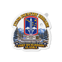 Load image into Gallery viewer, Die-Cut Magnet - 172nd Infantry Brigade - Ft Richardson, Alaska - 3D - Enhanced